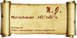 Morschauer Jónás névjegykártya